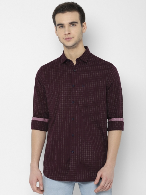 

Allen Solly Men Maroon Slim Fit Printed Casual Shirt