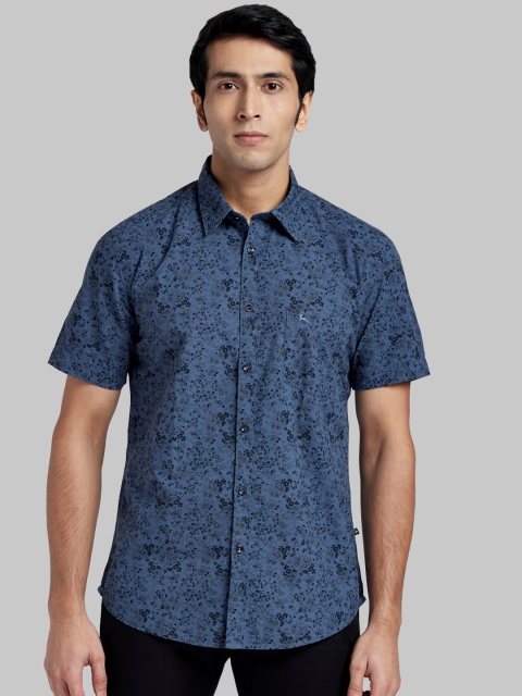 

Parx Men Blue Regular Fit Printed Casual Shirt