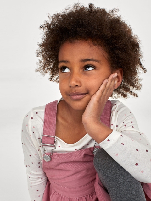 

H&M Girls Off-White & Pink 2-Piece Cotton Set