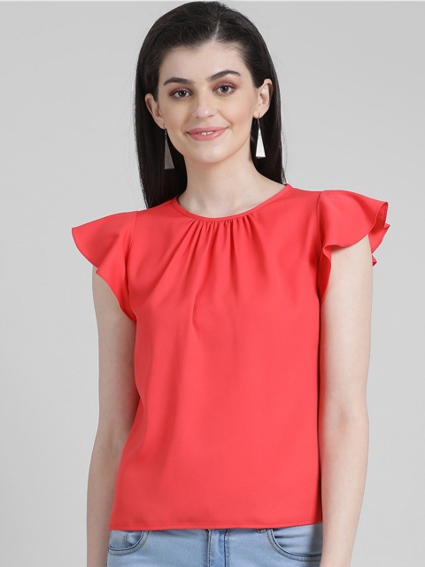 

Zink London Women Red Solid Top