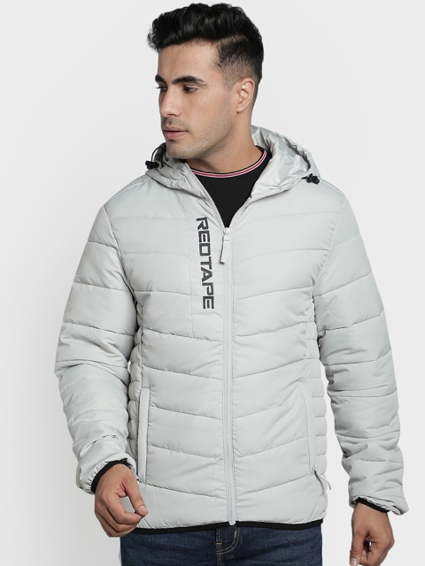 

Red Tape Men Grey Solid Padded Jacket
