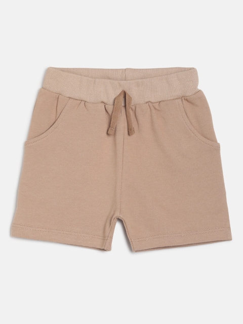 

MINI KLUB Boys Beige Solid Regular Fit Regular Shorts