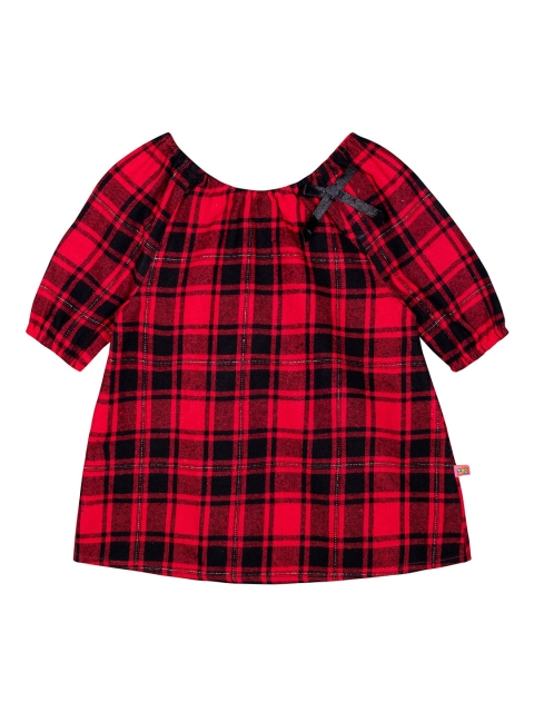 

Budding Bees Girls Red Checked A-Line Dress