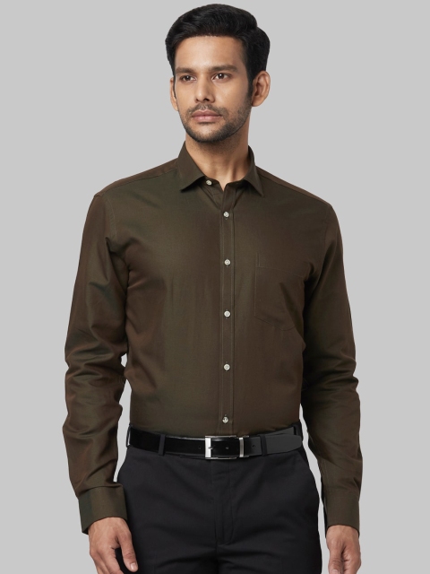 

Park Avenue Men Green Regular Fit Solid Formal Shirt