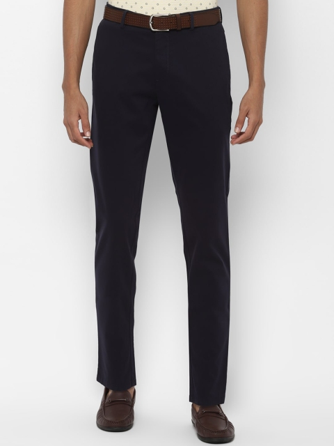 

Allen Solly Men Navy Blue Slim Fit Solid Formal Trousers