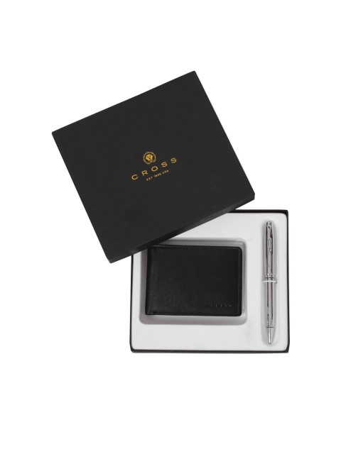 

Cross Silver-Toned & Black Coventry Chrome With Wallet Accessory Gift Set