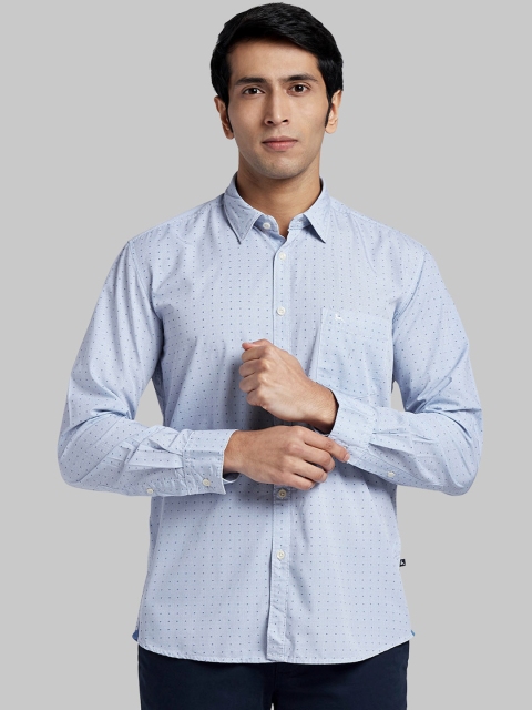 

Parx Men Blue Regular Fit Printed Casual Shirt