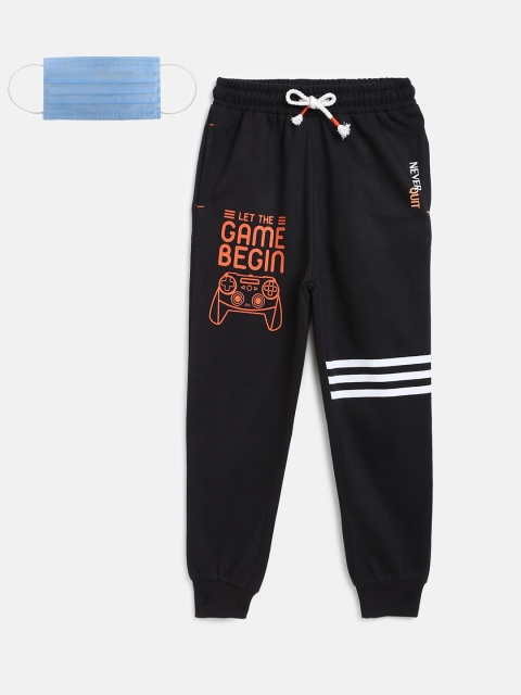 

Lil Tomatoes Boys Black Printed Joggers