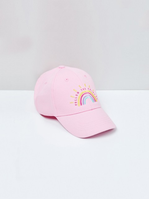 

max Girls Pink Embroidered Visor Cap