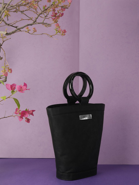 

STREET 9 Black Solid Handheld Bag