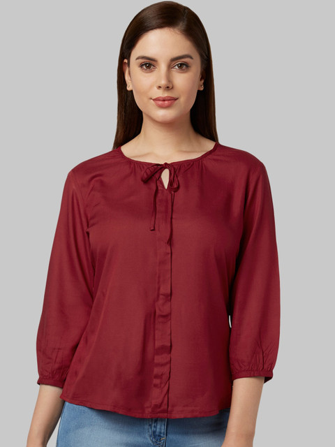 

Park Avenue Women Red Solid Top