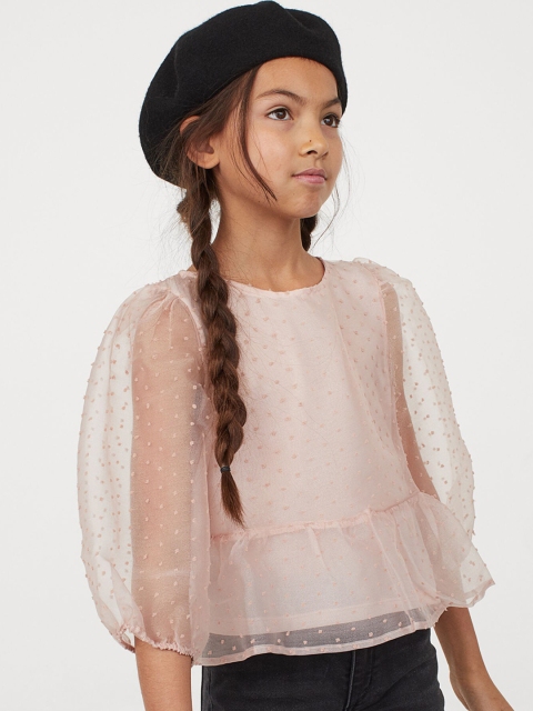 

H&M Girls Pink Peplum Top