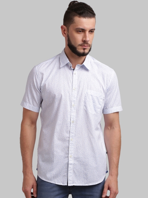 

Parx Men White Regular Fit Printed Casual Shirt