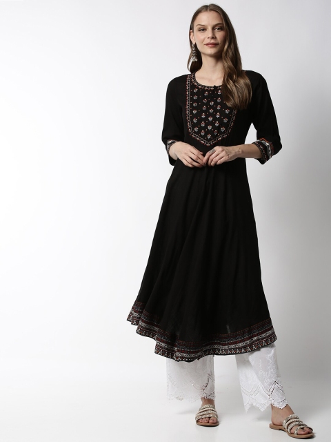 

Soch Women Black Yoke Design Anarkali Kurta