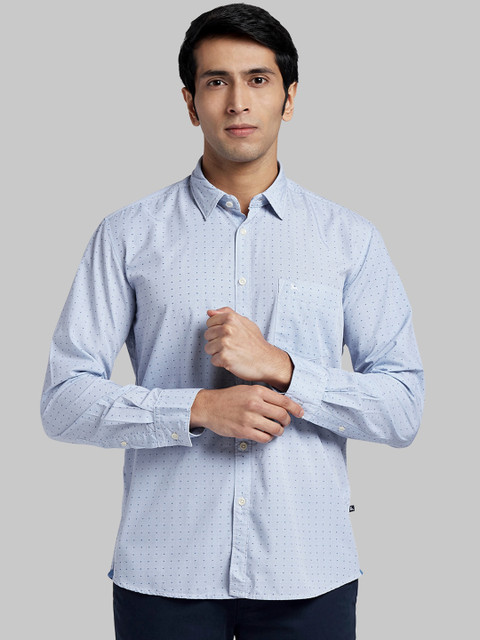 

Parx Men Blue Regular Fit Printed Casual Shirt