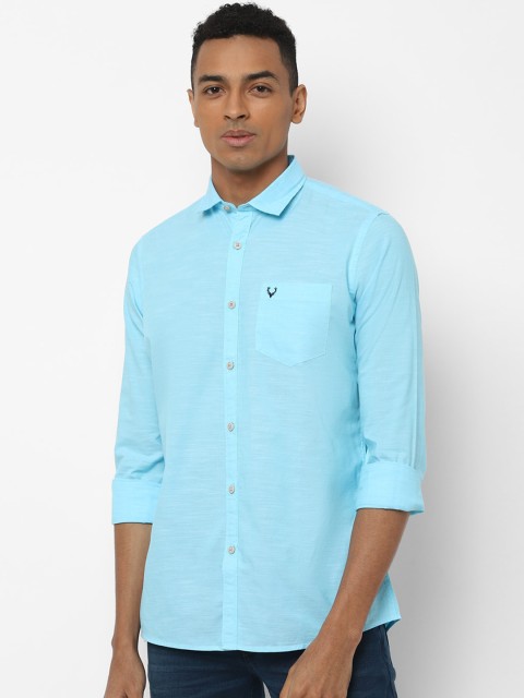 

Solly Jeans Co. Men Blue Regular Fit Solid Casual Shirt