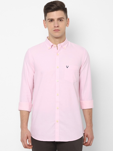 

Allen Solly Men Pink Slim Fit Solid Casual Shirt