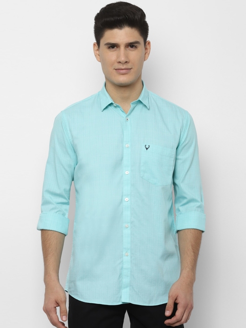 

Allen Solly Men Turquoise Blue Slim Fit Solid Casual Shirt