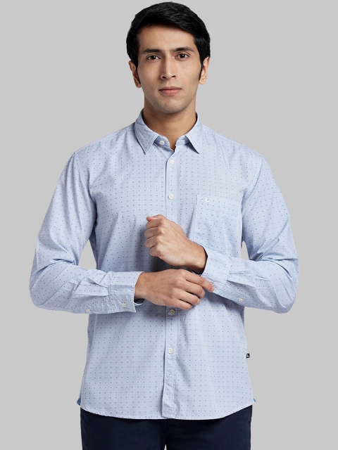 

Parx Men Blue Regular Fit Printed Casual Shirt