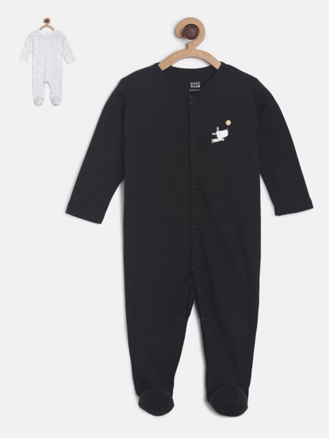 

MINI KLUB Infant Boys Pack Of 2 Black & White Sleepsuits