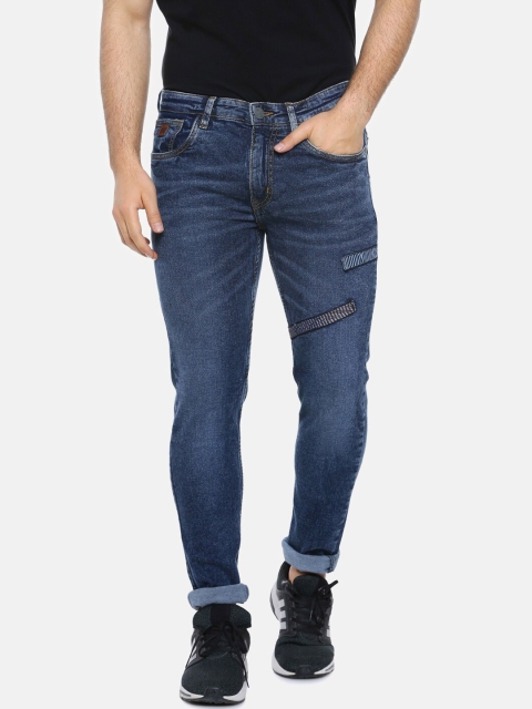 

Campus Sutra Men Blue Slim Fit Mid-Rise Clean Look Jeans