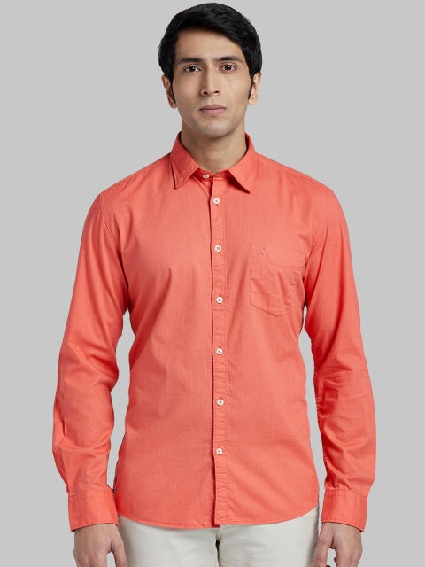 

Parx Men Orange Regular Fit Solid Casual Shirt