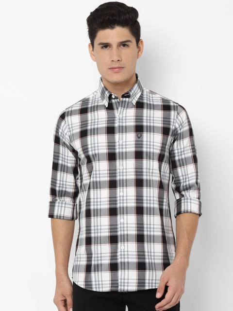 

Allen Solly Men White & Black Slim Fit Checked Casual Shirt