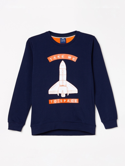 

Fame Forever by Lifestyle Boys Navy Blue Printed Sweatshirt