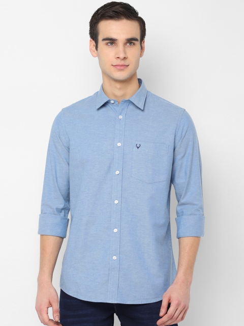 

Allen Solly Men Blue Slim Fit Solid Casual Shirt
