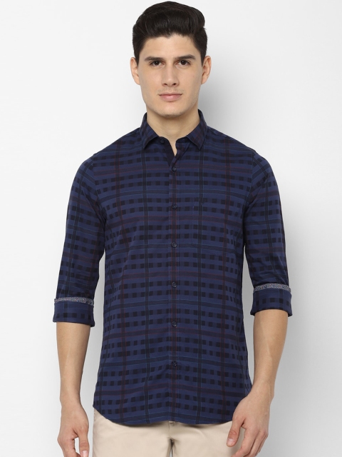 

Allen Solly Men Navy Blue Slim Fit Printed Casual Shirt