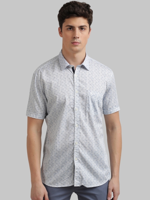 

Parx Men Grey Regular Fit Printed Casual Shirt