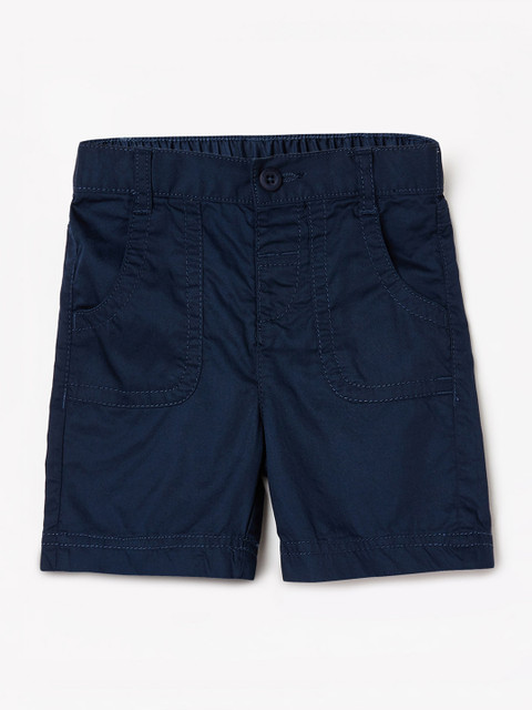 

Juniors by Lifestyle Boys Blue Solid Slim Fit Regular Shorts