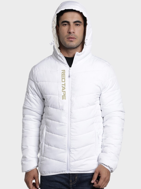 

Red Tape Men White Solid Puffer Jacket