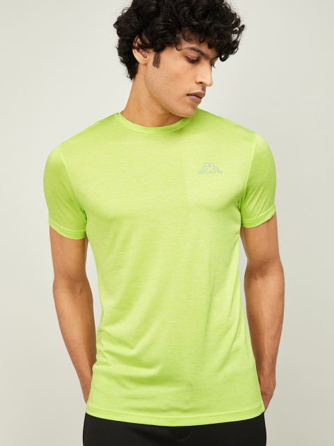 

Kappa Men Lime Green Solid Round Neck T-shirt