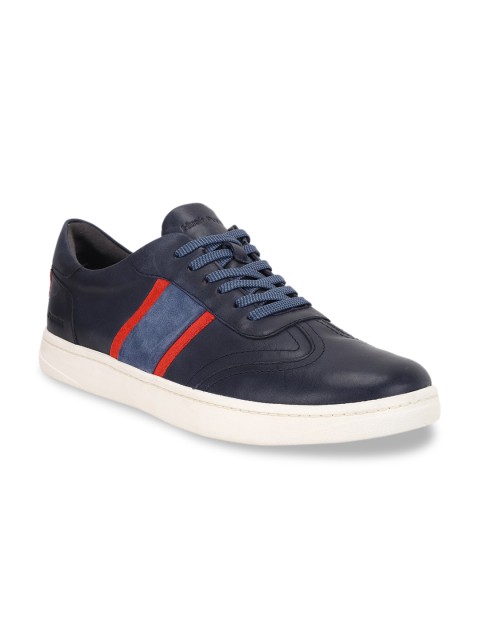 

Hush Puppies Men Navy Blue & Red Striped Sneakers