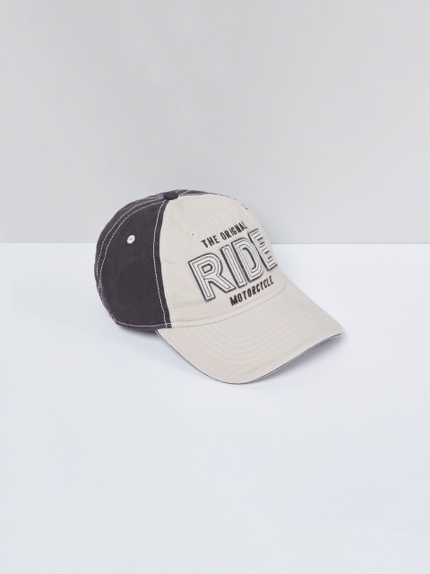 

max Men Black Colourblocked Baseball Cap