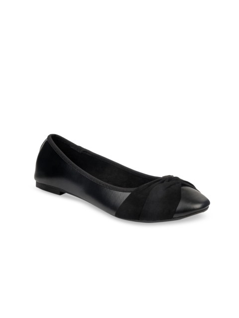 

London Rag Women Black Solid Suede Ballerinas