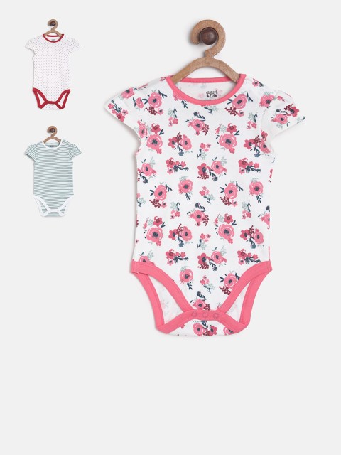 

MINI KLUB Girls Pack of 3 Multicoloured Bodysuits, Multi