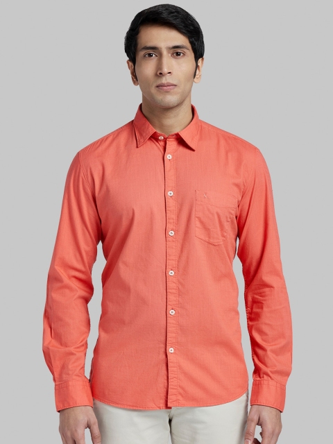 

Parx Men Orange Regular Fit Solid Casual Shirt