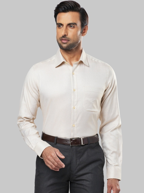 

Raymond Men Cream-Coloured Regular Fit Self Design Formal Shirt