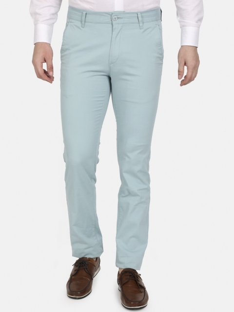 

Monte Carlo Men Blue Skinny Fit Solid Formal Trousers