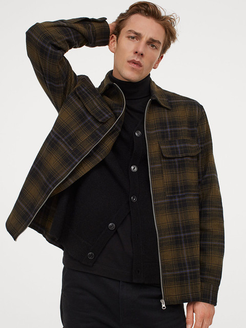 

H&M Men Multicolored Twill shirt jacket, Multi