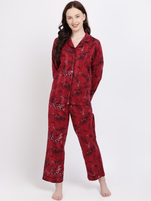 

Bene Kleed Women Red Printed Night suit