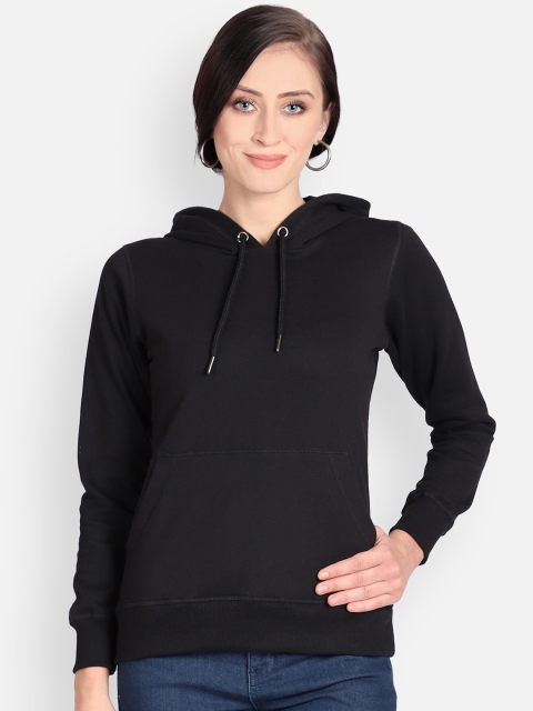 

Free Authority Women Black Solid Hooded Sweatshirt