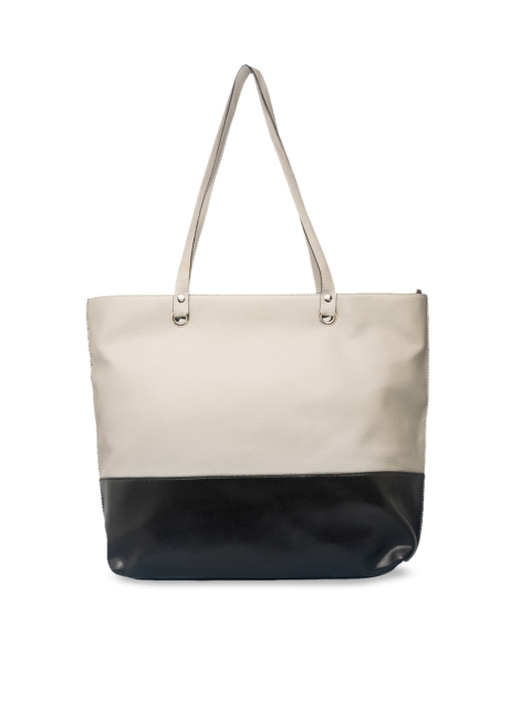 

Khadims Grey & Black Colourblocked Handheld Bag