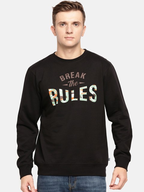

Chennis Men Black Printed Sweatshirt