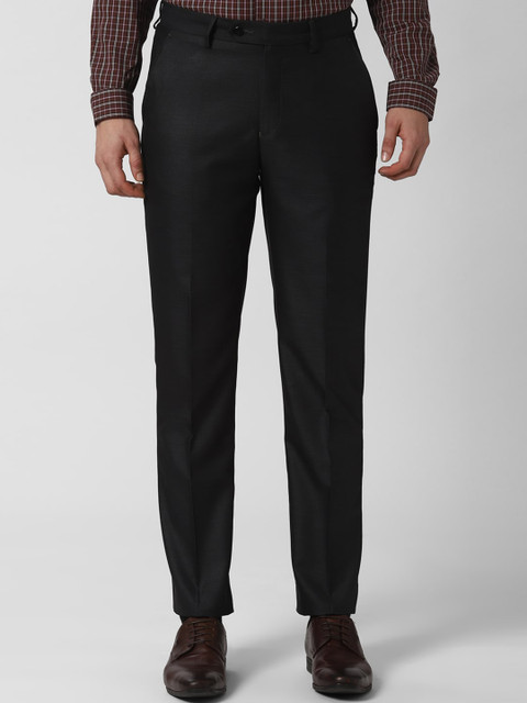 

Peter England Men Black Regular Fit Solid Formal Trousers