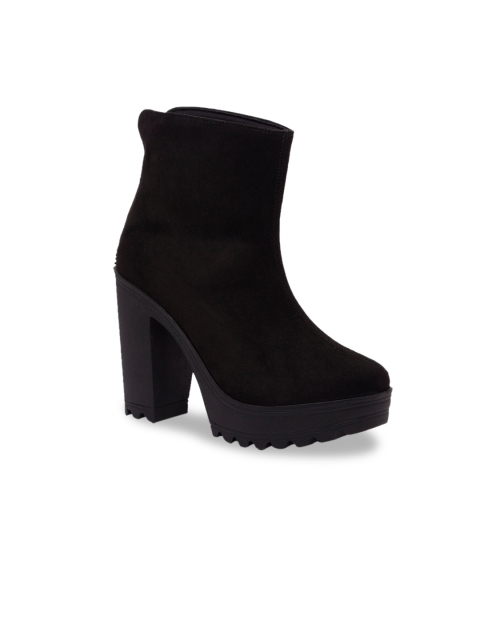 

Inc 5 Women Black Solid Heeled Boots