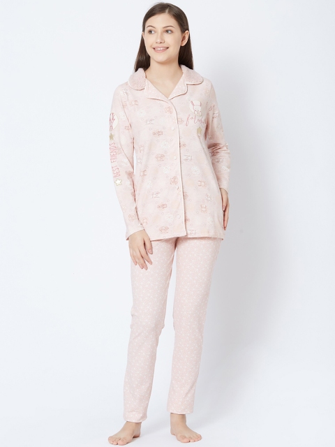 

Sweet Dreams Women Pink Printed Night suit