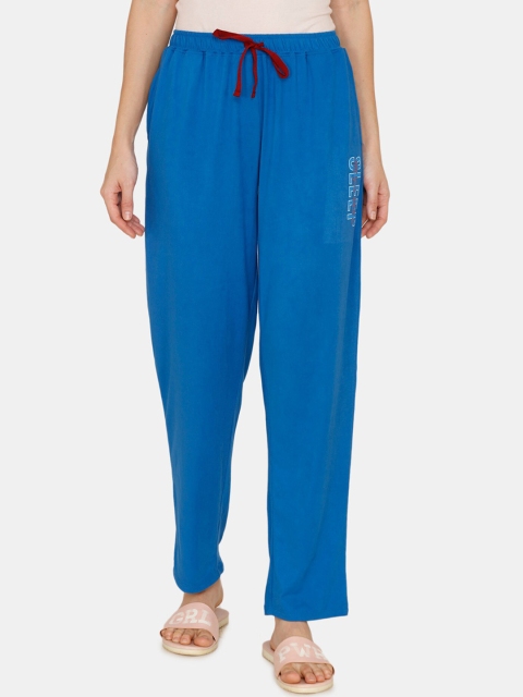 

Zivame Women Blue Solid Lounge Pants